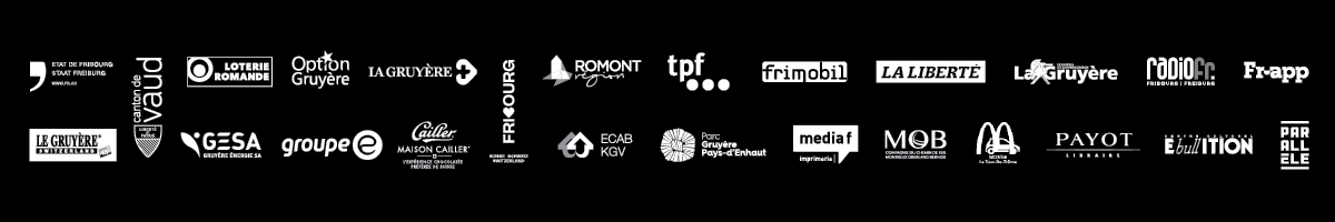 Logos des Partenaires Nuit des Musées en Gruyère, Glâne et au Pays-d’Enhaut 2025